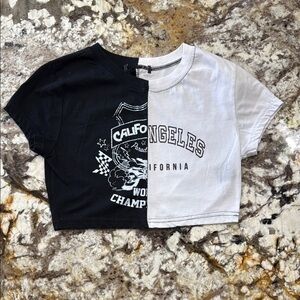 Women’s Black and White Graphic T-Shirt